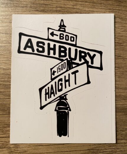 A drawing of the intersection of haight and ashbury