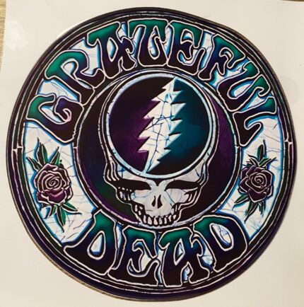 Grateful Dead logo with roses.