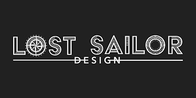 Lost Sailor Design logo with compass.