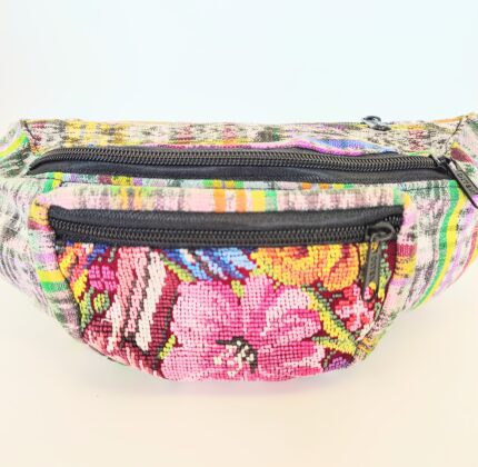 Colorful floral patterned fanny pack.