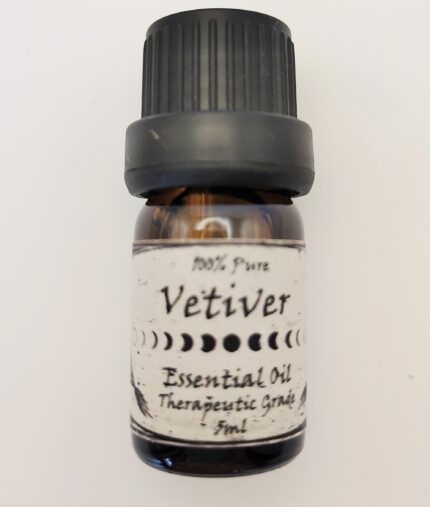 Vetiver essential oil bottle, 5ml.