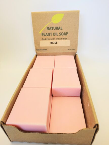 Rose scented natural plant oil soap.