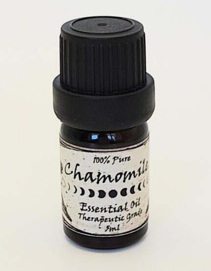 Chamomile essential oil bottle.