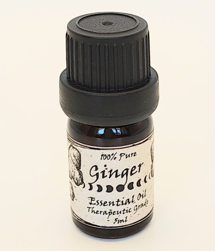 5 ml bottle of 100% pure ginger essential oil.