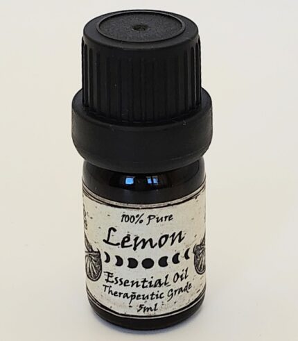 5ml bottle of pure lemon essential oil.