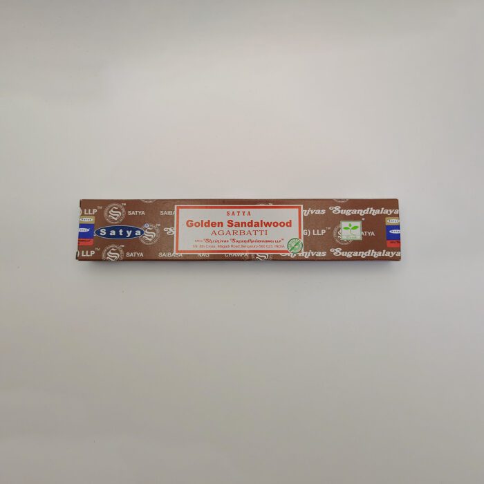 Satya Golden Sandalwood incense sticks.